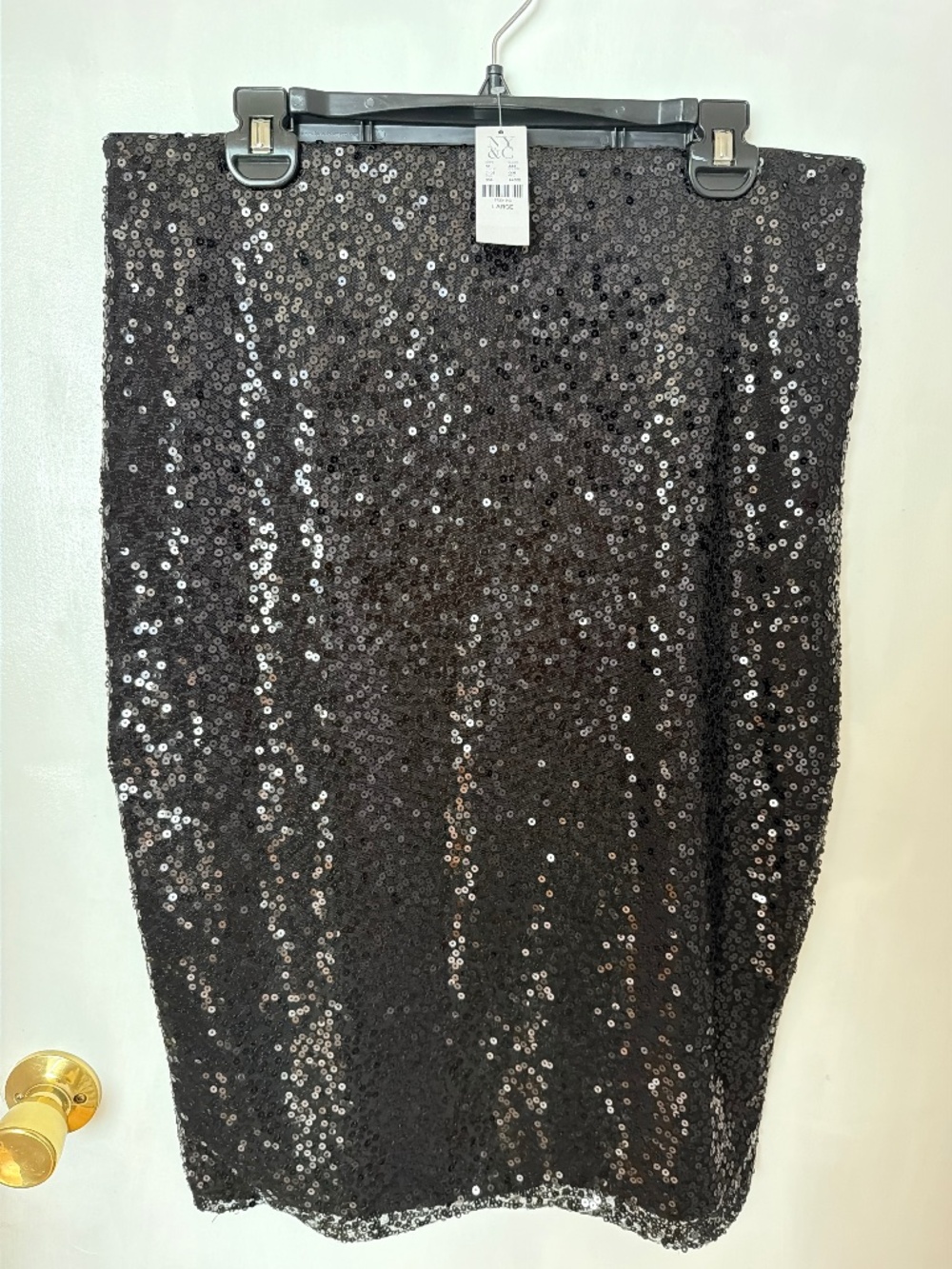Black Sequin Skirt – Size Large